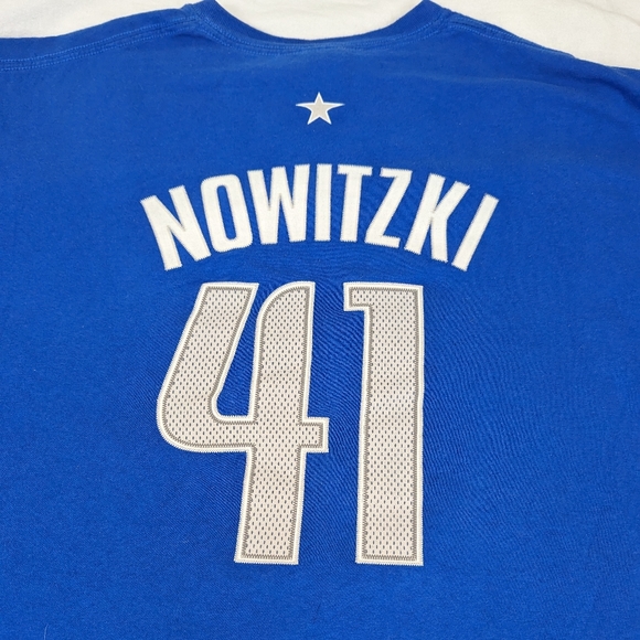 Dallas Mavericks NBA Legend #41 Dirk Nowitzki Blue Tee XL - Picture 4 of 8